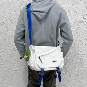 Чанта през рамо, мъжки чанти Tide японската работа Wind, ежедневни мъжки чанти, чанта през рамо, индивидуалност, чанта-месинджър