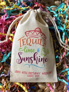 Комплект от 20 чанти с текилой, вар, и слънцето, в мексико, свързани с темата за парти Фиеста - Фиеста Моминско