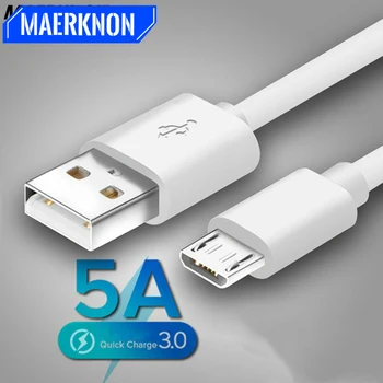 5A кабел Micro USB 1 м 2 м тел за бързо зареждане на Samsung S7 Huawei, Xiaomi Note Tablet Android Кабели за зарядно за телефон, USB