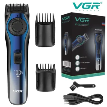 VGR машинка за подстригване на коса с Регулируема машина за подстригване акумулаторна машинка за подстригване с Професионална електрическа машина за подстригване безжична машинка за подстригване за мъже V-080