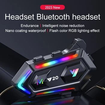Ноно покритие, водоустойчив каска, слушалка, 16 режими, ефектно осветление RGB, мотоциклетни слушалки, Bluetooth 5.3, висококачествен високоговорител
