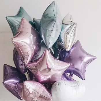 5 бр. детски душ 18 инча, розово-бяла звезда гелиевые балони от фолио за момичета честит рожден ден, аксесоари за парти, 1-во украса за партита, балон