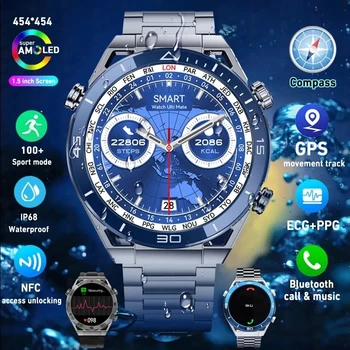 За Huawei Watches Ultimate Smartwatch NFC ECG + ТОЧКИ Bluetooth предизвикателство GPS тракер Гривна движение Фитнес смарт часовници мъжки 2023 Новост