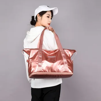 Модерна чанта за спорт на открито, чанта за фитнес, женствена чанта за йога със сух и влажен раздяла, чанта на рамото голям капацитет XA789M